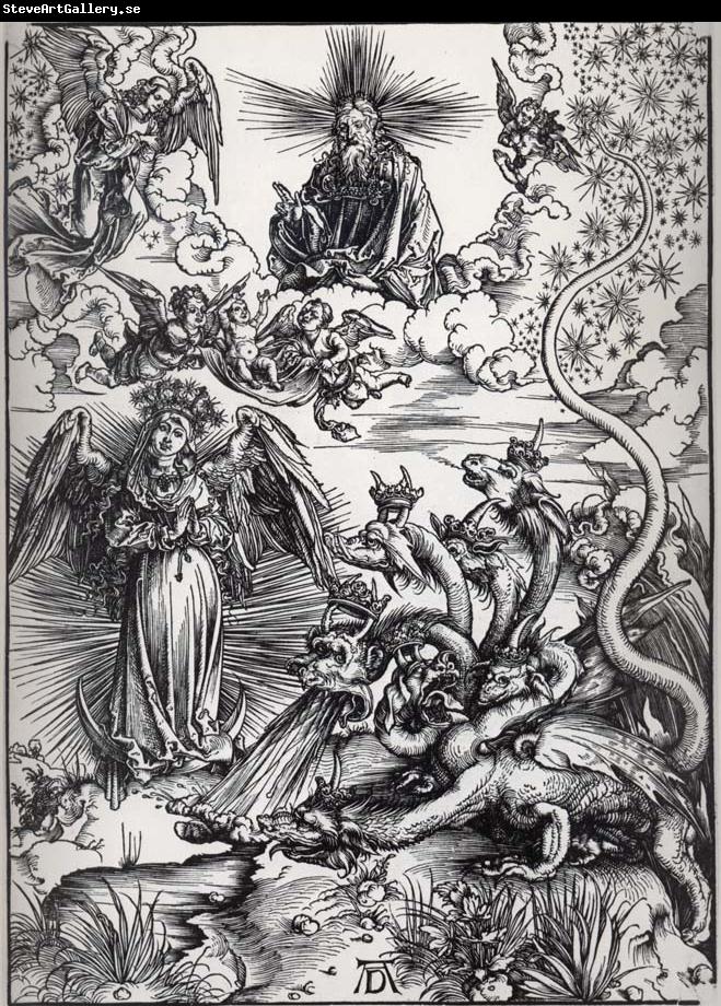 Albrecht Durer The Apocalyptic woman and the seven-Headed Dragon